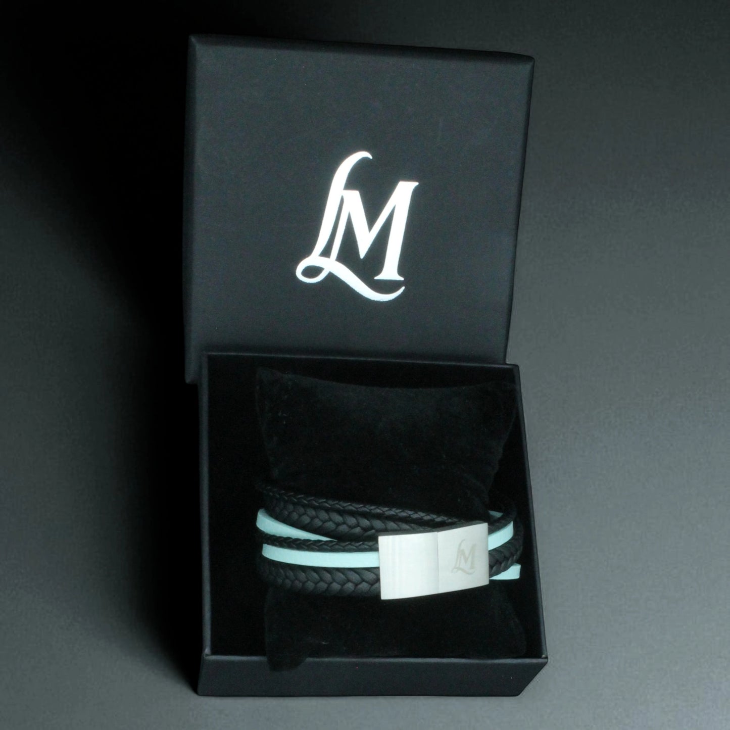 Bracelet homme cuir turquoise – L’Architecte | MenacL